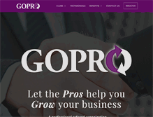 Tablet Screenshot of gopronetworking.com